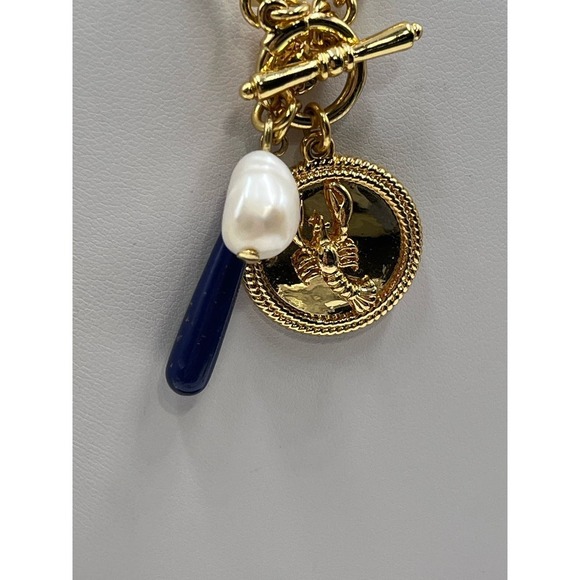 J. Crew Gold Scorpion Scorpio
Pendant Charm Nautical Gold Tone Link Necklace - Picture 6 of 12